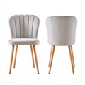 Krzesło jadalniane, tapicerowany tkaniną, kolor: szary